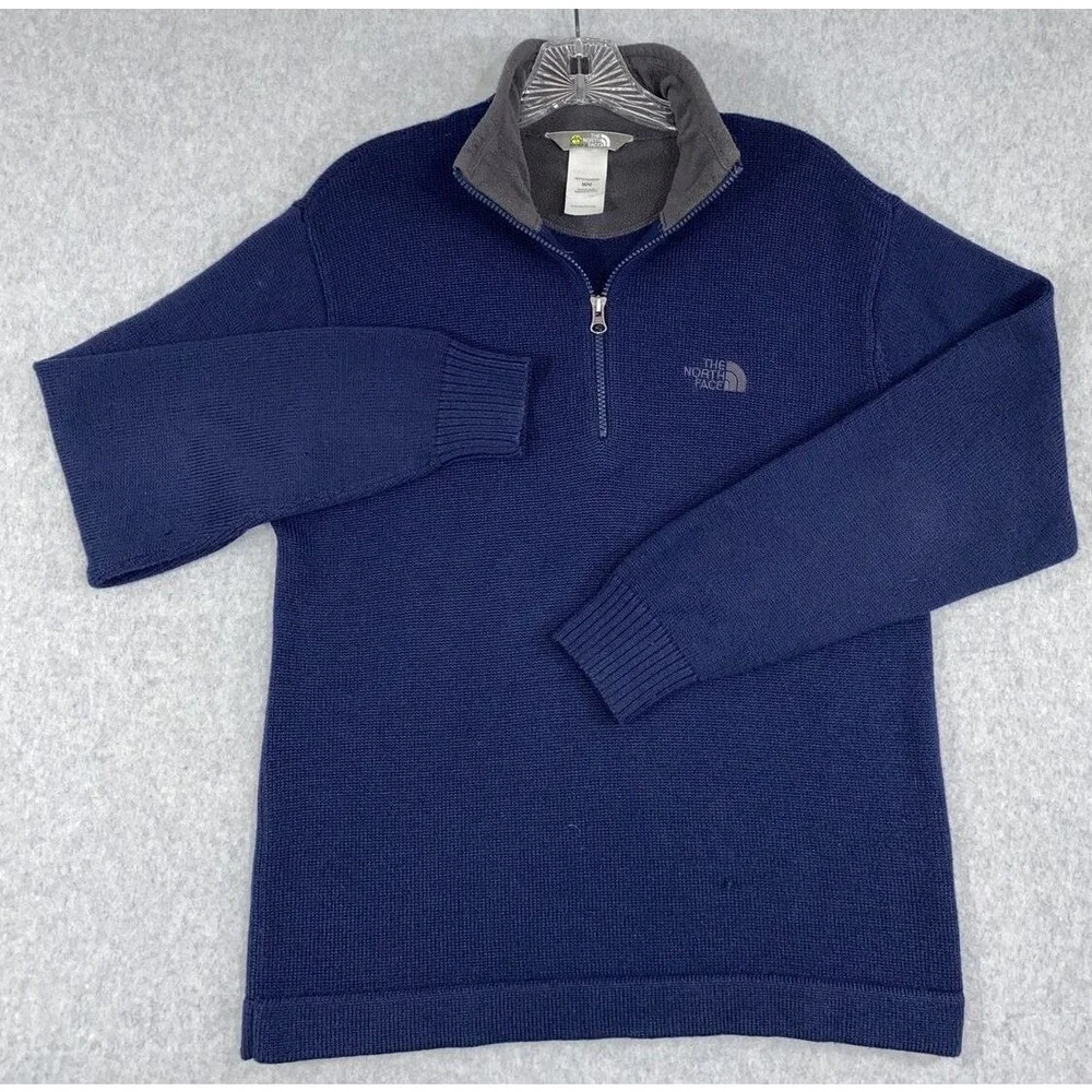 The North Face A5 Series Men's M 50% Wool Pullover Sweater Shirt‎ 1/4-Zip Medium